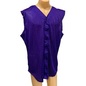 New Tag Team Uniform Adult 2XL Button Down Baseball Mesh Jersey Tank Top Vest